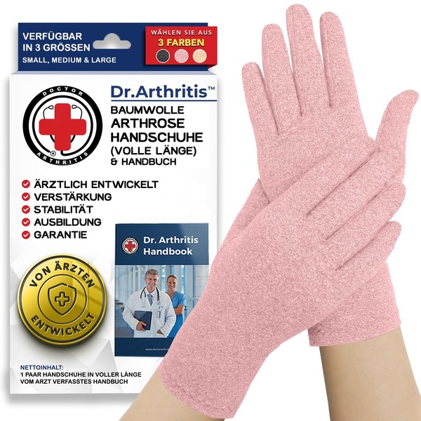 Arthritic Gloves / Compression Gloves (Grey) & Doctor's Manual (Relief for Osteo/Rheuamtoid), Raynauds Disease & Carpal Tunnel m rose