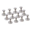 Magnetpro Pack of 12 Metal Magnetic Pins, Magnet Diameter 16