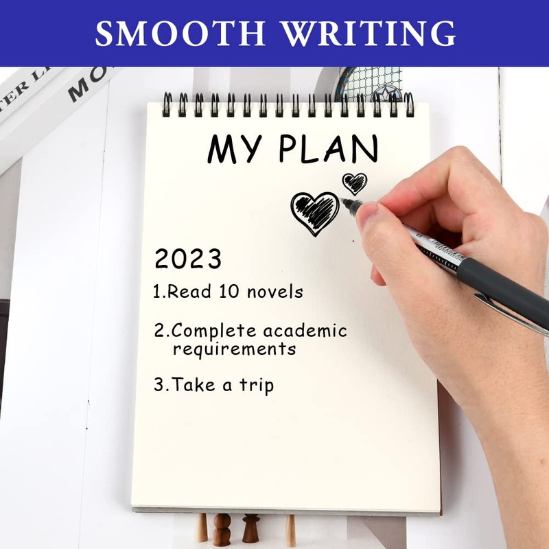 OFFCUP Liquid Ink Rollerball Pen, 10pcs Gel Pens, 0.5mm Quick-Drying