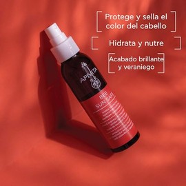 Apivita aceite capilar protector solar 100 ml – con filtros UV, aceites de girasol y abisinia – protege el color, nutre y aporta brillo veraniego