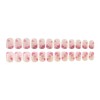 Valentine's Day Press on Nails Short Square Fake Nails Pink