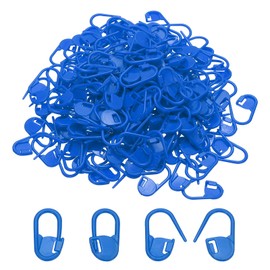 PATIKIL Crochet Stitch Markers, 200Pcs Plastic Knitting Markers Needle Pin Locking Stitch Marker for Sewing Crocheting DIY Craft, Blue