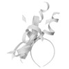 Swirl Loop Sinamay Headband Fascinator for Women Wedding Ascot Races[White]