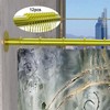Tanxih Corner Shower Curtain Rod Adjustable Stainless Steel L Shaped