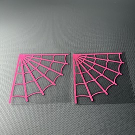 DXYMOO Car Styling Sticker Corner Spider Web Cobweb Decals Tape Auto Door Body Window Bike Bicycle Applique 100mm (2, Pink)