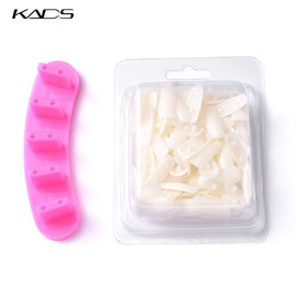 KADS Plastic Nail Art Manicure Practice Display Training Practice with Fixed Stand and 100 Pcs Nails