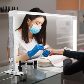 gelpal Nail Tech Lamp for Desk，32" 48W Professionals Led Light, Desk Lamp for Lash Eyelash Extension,Makeup Desk lamp,Color Temperature 2700K-6000K, Salon&Home(Crystal-Silver)