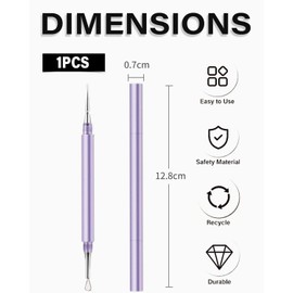 MYGLOAR Titan-Lanzette, Akne-Behandlung, Mitesser-Entfernung, Akne-Quetschwerkzeug, Akne-Quetscher, Akne-Entferner, Mitesserentferner, Porenreiniger, Akne-Werkzeug, Akne-Nadel (lila)