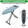 BKTD Compact Ironing Board 13 x 43, Iron Board with