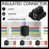 Copkim 10 Pack 3 Port Insulated Wire Connectors Black Multi