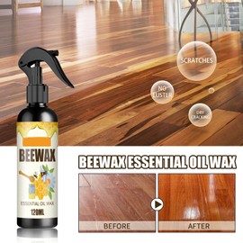 UYUAN Beeswax Spray Cleaner with Sponge & Towel for Wood Furniture, Natural Beeswax Care For Wood Floors, Furniture, Tables, Cabinets (Lemon)