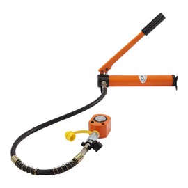 10T Hydraulic Ram Cylinder Jack with CP-180 Manual Hydraulic Pump Steel Low Profile Porta Power Ram 0.43" Stroke Hydraulic Pump Short Lifting Jack for Hydraulic Tools