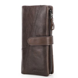 GOFELT Men's Bi-Fold Wallet, Genuine Leather, Cowhide Leather, Coin Purse, Cards, Large Capacity, Popular, Business Gift Made by Leading Wallet Artisans