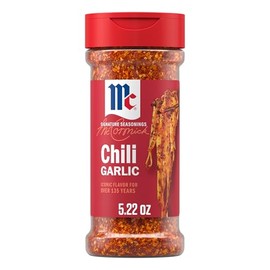 McCormick Seasoning, Chili Garlic, Signature Seasonings, No Artificial Flavors, No MSG Added, Spicy & Savory Blend of Chili & Garlic, Shake On Stir-Fry, Noodles, Meat, Veggies & Marinades, 5.22 oz