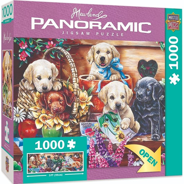 MasterPieces Artist Pano 1000 Flap Puzzles Collection - Flower Box Playground 1000 Piece Jigsaw Puzzle