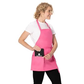 Chef Works Unisex Three Pocket Apron, Hot Pink, One Size