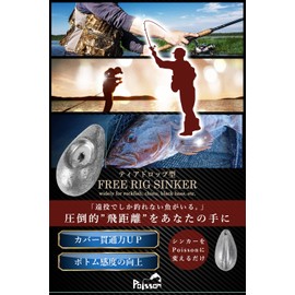 Poisson Lead Teardrop Free Rig Frilig Sinker 6 Variations 34g 27g 23g 19.5g 13g 9.5g Weight (13g x 25pcs)