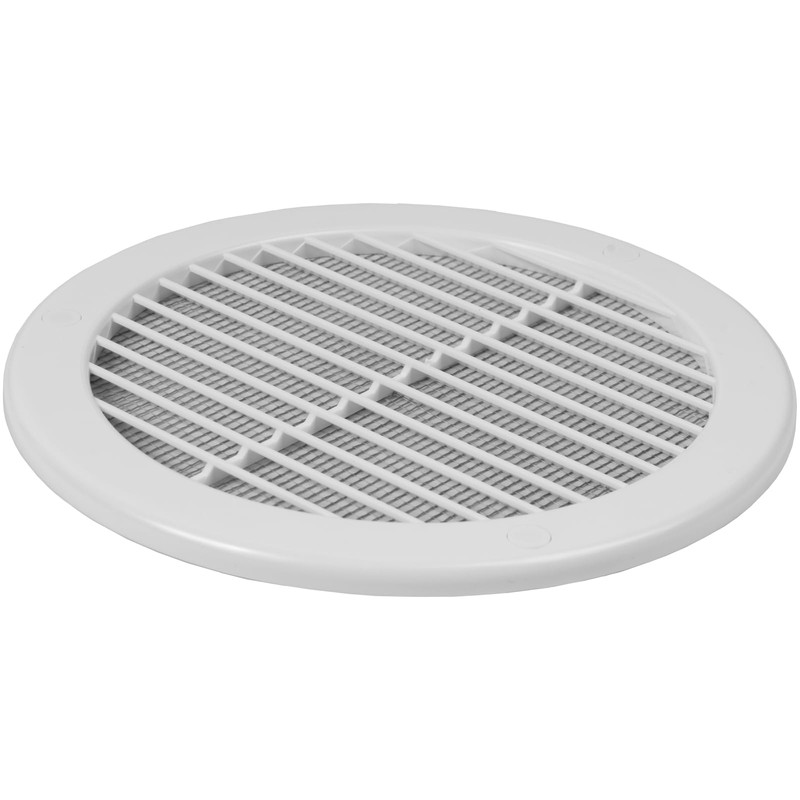 HVAC OV 6" Inch (Grille Dimensions) White Plastic Round Vent