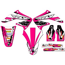 Senge Graphics Inc 2002-2004 CRF 450 R 13 FLY Pink Senge Graphics Kit Compatible with Honda - Base Kit, 18/21