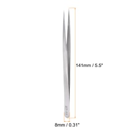 HARFINGTON ST-11 Precision Tweezers 141mm Pointed Anti-corrosion Stainless Steel Craft Professional Tweezer for Replace Precision Parts Technology Industrial Electronics