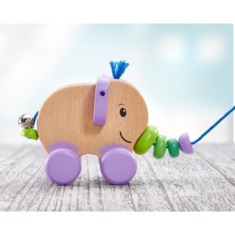 Selecta 52101 Tita Pull Along Elephant Wooden Push and Pull
