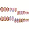 Press on Nails Almond Fake Nails Short Gradient False Nails