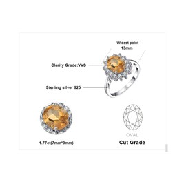 JewelryPalace Princess Diana, William, Kate, women's engagement ring, 925 sterling silver., Silver