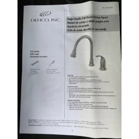 Dehco Faucet 13" Stainless Steel RV / Trailer Kitchen Pulldown Faucet, Part #204699, 6A