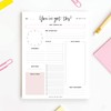 Boost Productivity with Undated Daily Planner - 50 Tear-Off Sheets