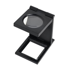 Wonvify Table Thread Counter Magnifying Glass Reading Magnifier Foldable Metal Thread Counter 10X Magnification for Work, Home Office, Repair, Hobby, Craft, Newspaper