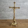 BC Catholic Metal Standing Crucifix, Jesus Christ Cross for Altar,