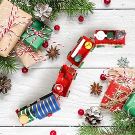 Christmas Ornament Figurine Wooden Car Toy Train Interior Decoration Display Children Gift Miscellaneous Gift Santa Claus