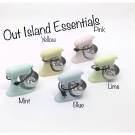 Aztec Pink Dollhouse Miniature Appliance Stand Mixer with Bowl And Cord