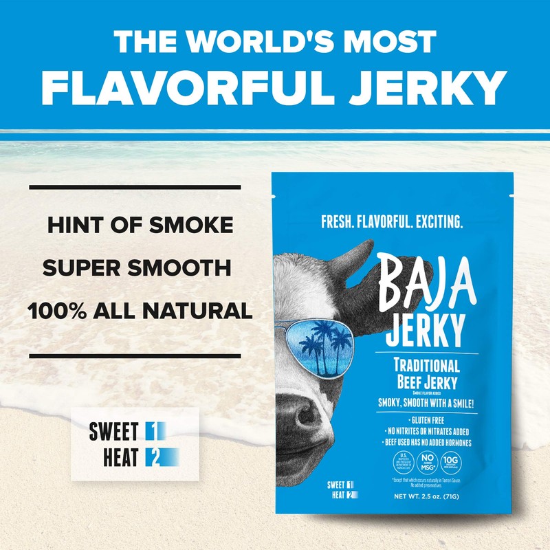 Baja Beef Jerky Sampler Pack | Gluten Free Craft Jerky,