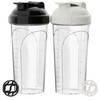 PZMLOASN Pack of 2 Protein Shaker Bottles, 700 ml, Leak-Proof