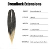 Double Ended Dreadlock Extensions 0.6CM Diameter Synthetic Hair 24Inch 20Strands