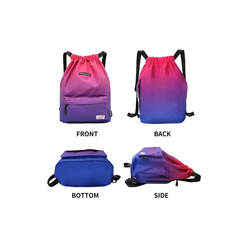 Risefit Waterproof Drawstring Backpack, Swimming Travelling Shopping Gym Bag Nylon