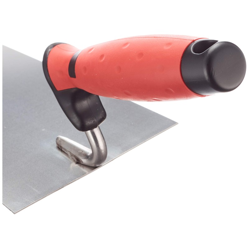 Connex COX781126 2C-Handle Mason’s Trowel Rustproof with Gooseneck, Silver/Black/Red, 160
