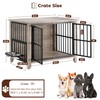 Lulive Dog Crate Furniture, Wooden Dog Kennel Indoor with Adjustable