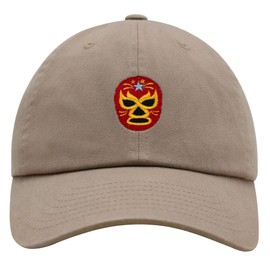 JPAK Lucha Libre Premium Dad Hat Embroidered Cotton Baseball Cap Wrestling Khaki