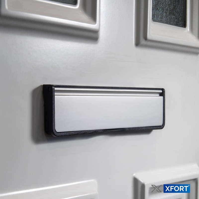 Xfort MailPlate Luxe 10" Letterplate Matt Chrome, Premium Draught Proof