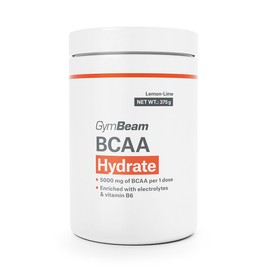 GymBeam BCAA Powder - Amino Acid Powder with BCAA Hydrates, Electrolytes & Vitamin B6, Enriched with Coconut Water Powder, Supports Muscle Function & Energy Metabolism (375 g, Lemon Lime)