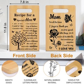 Gifts for Mom, Birthday Gifts for Mom from Daughter Son,Best Mother's Day Gifts for Mother,Unique Engraved Cutting Board, Valentine's Day Gifts for Women