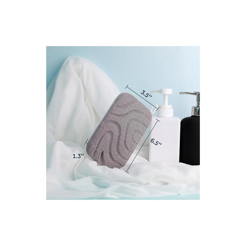 Myhomebody Esponja Ducha Doble Textura Exfoliante Baño Mujeres Corporal Lufa