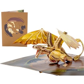 Legendary Mountain Dragon,WOW Greeting Pop Up 3D Card For All Occasions,Birthday, Love, Christmas, Goodluck, Congrats, Get Well,Handcrafted With Love,Proud USA Brand