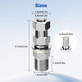 2PCS SO-239 CB Radio Antenna Stud Mount, Heavy Duty Copper Nickel Plated, 3/8-24 Thread Standard CB Mount Compatible with PL-259 Antennas for Truck RV Boat SUV