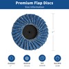 TSOAPX 15 PCS Flap Disc Set, 2" Zirconia Blue Flat