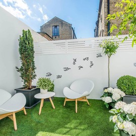 ORIGACH 8 Pcs Black Bird Metal Patio Art Home Decor, Flying Birds Metal Wall Decor, Minimalist Line Bird Modern Garden Metal Wall Art Hanging for Entryway Outdoor, Housewarming Gift