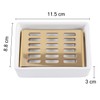 Ceramic Soap Dish (11.8 x 8.8 x 3cm) Stainless Steel