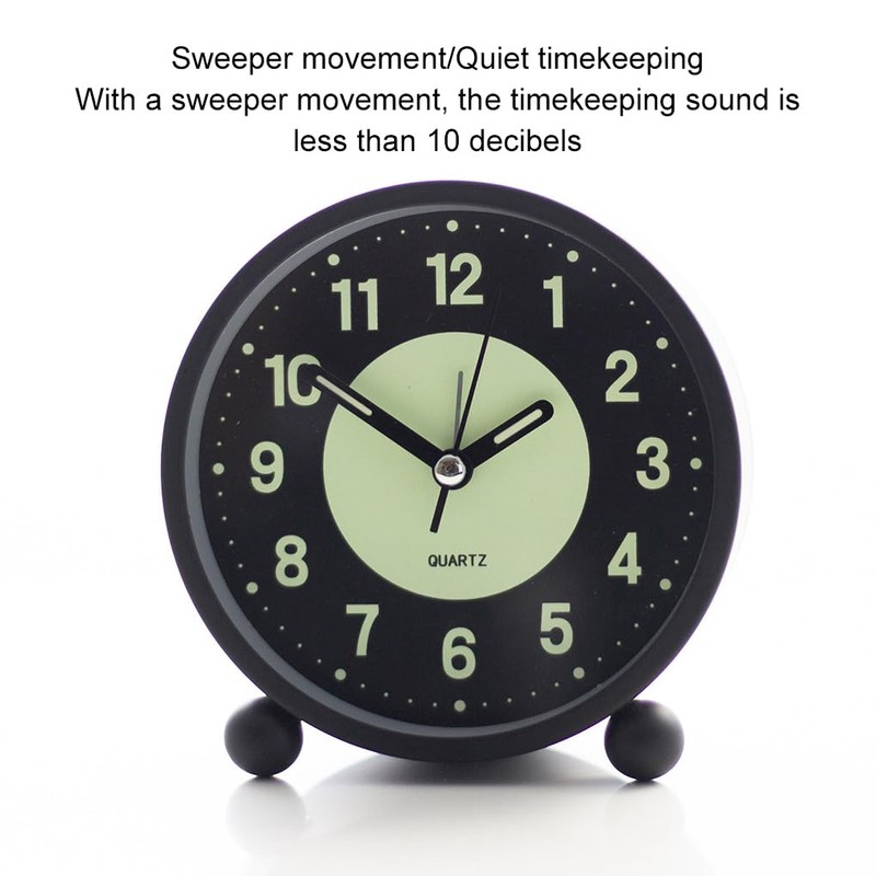 Table Clock Non Ticking Bedroom Clocks Silent Alarm Clocks Glow